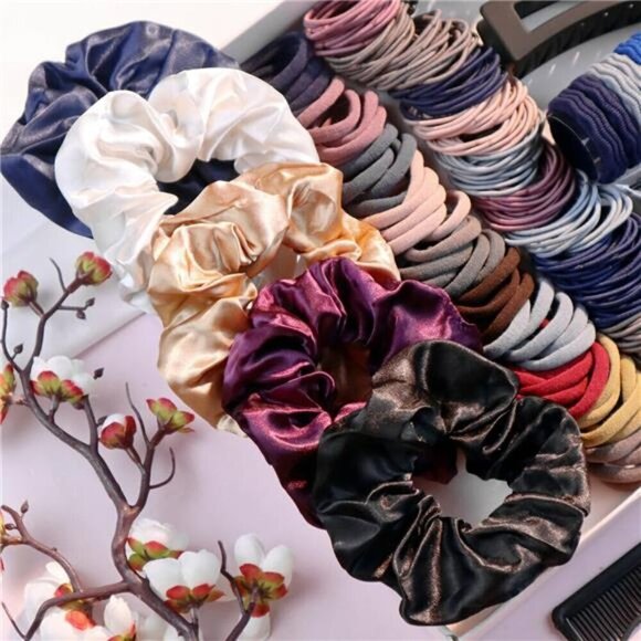 Hair Accessories Set for Women, Ponytail Holders, Hair Scrunchies, Hairbands... main image 8